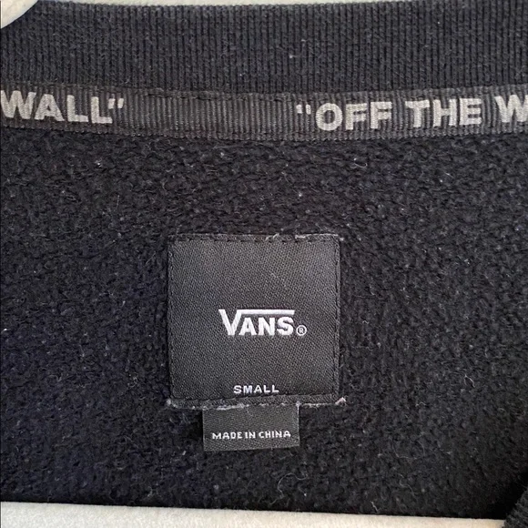 Men’s Vans Classic Black Crewneck Sweatshirt Size Small - Picture 3 of 5